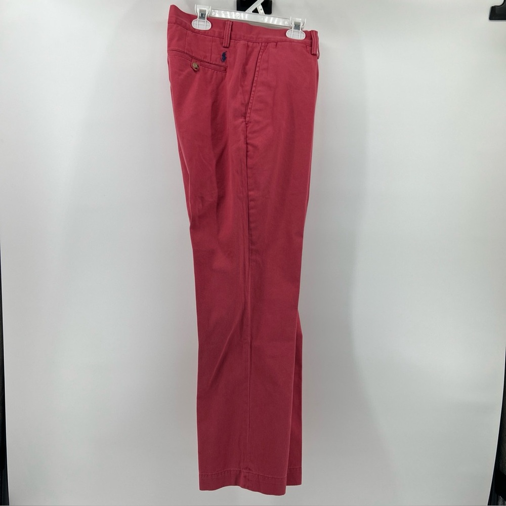 Polo Ralph Lauren Pony Men’s 32/30 Coral Red Chino Pony Logo Flat Front Classic